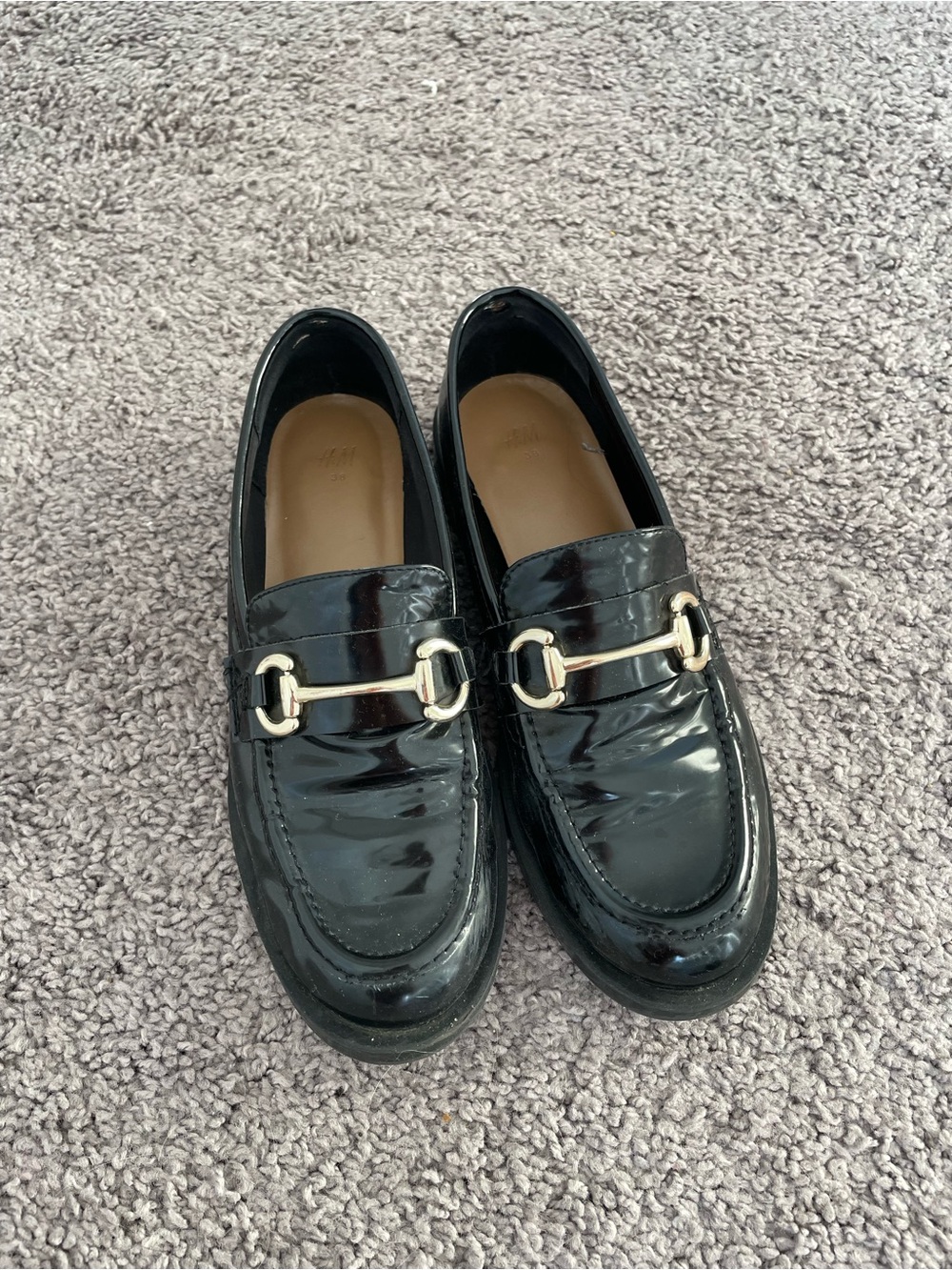 Black Patent Leather Women's Loafers